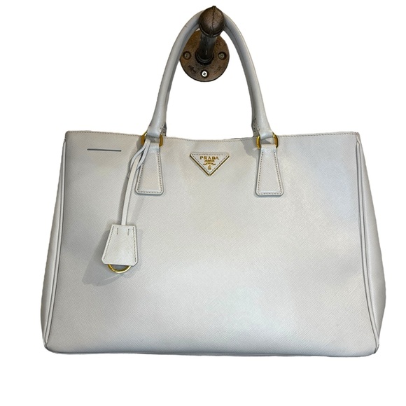 Prada Extra Large Lux Saffiano Leather Dual Top Handle Tote Bag - Picture 2 of 12
